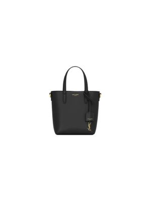 Black MINI TOY SHOPPING SAINT LAURENT IN BOX LEATHER