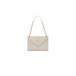 White YSL Large Envelope Bag