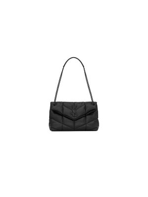 Black YSL PUFFER SMALL in Nappa leather