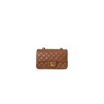 Dark Beige Chanel Mini Flap Bag (high-end grade)