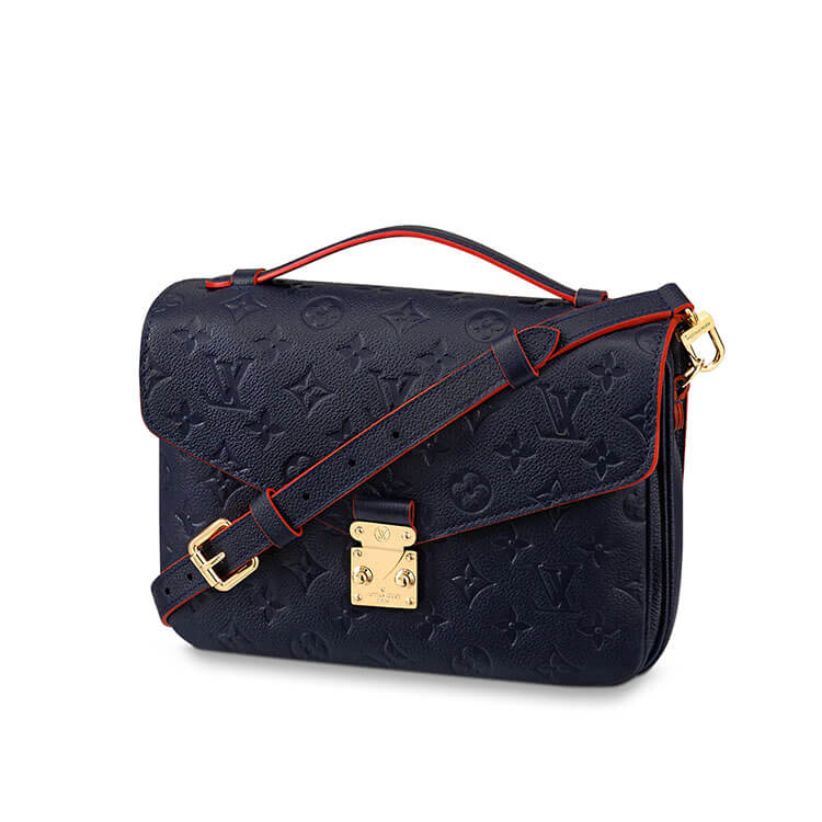 Red LV Pochette Metis Handbag