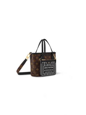 Black LV Neverfull Bandouliere Inside Out BB