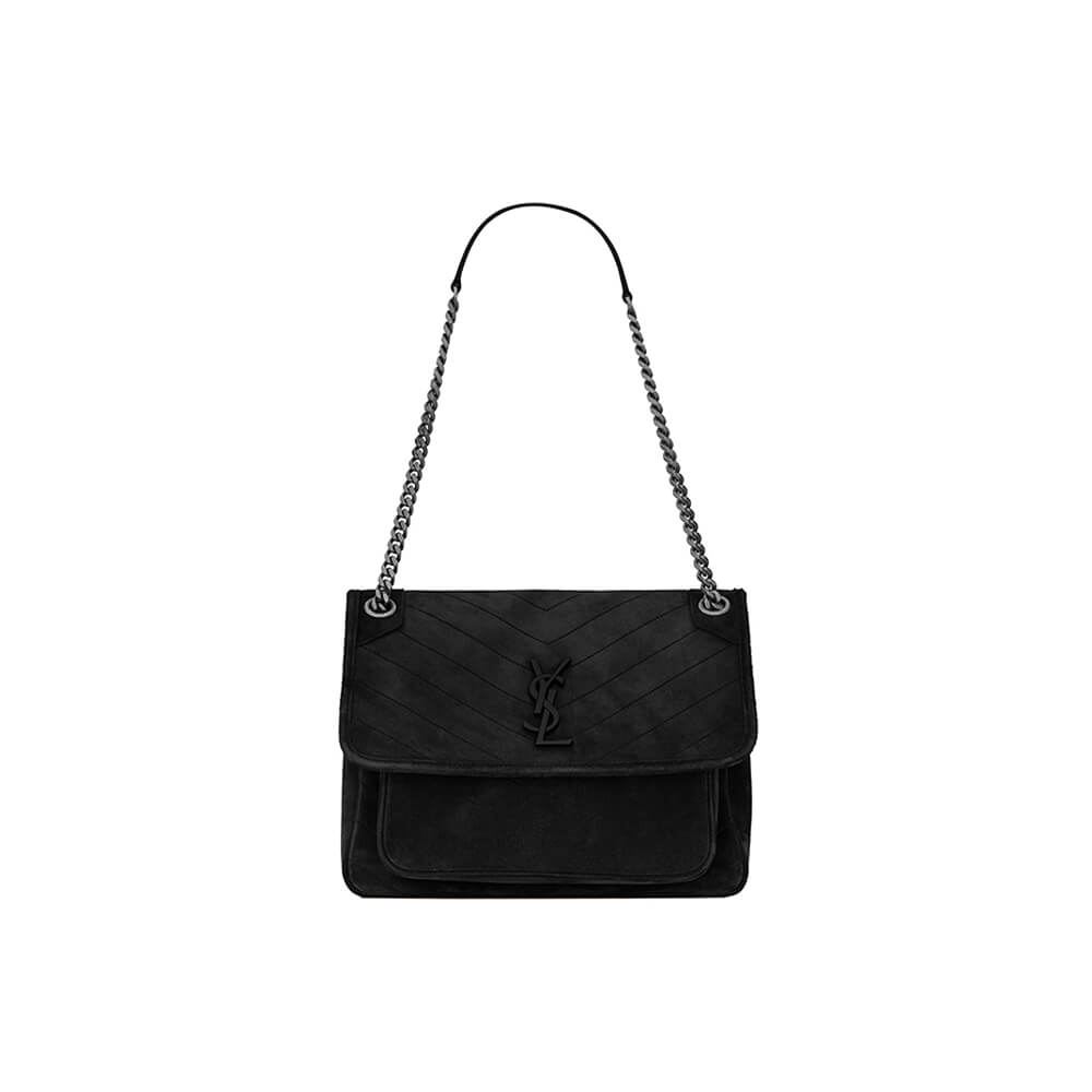 Grosgrain SAINT LAURENT NIKI MEDIUM IN SUEDE