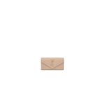 Beige YSL CASSANDRE MATELASSE LARGE FLAP WALLET IN GRAIN DE POUDRE LEATHER