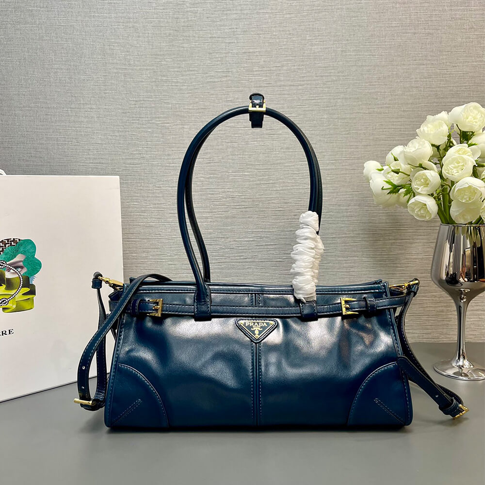 Denim Prada Medium leather handbag (high-end grade) - Image 2