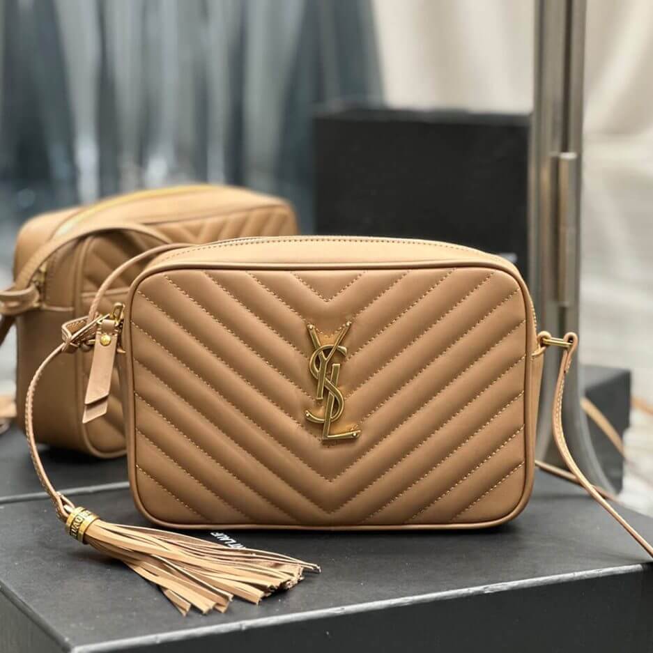 BROWN YSL LOU CAMERA BAG IN QUILTED LEATHER - Image 2