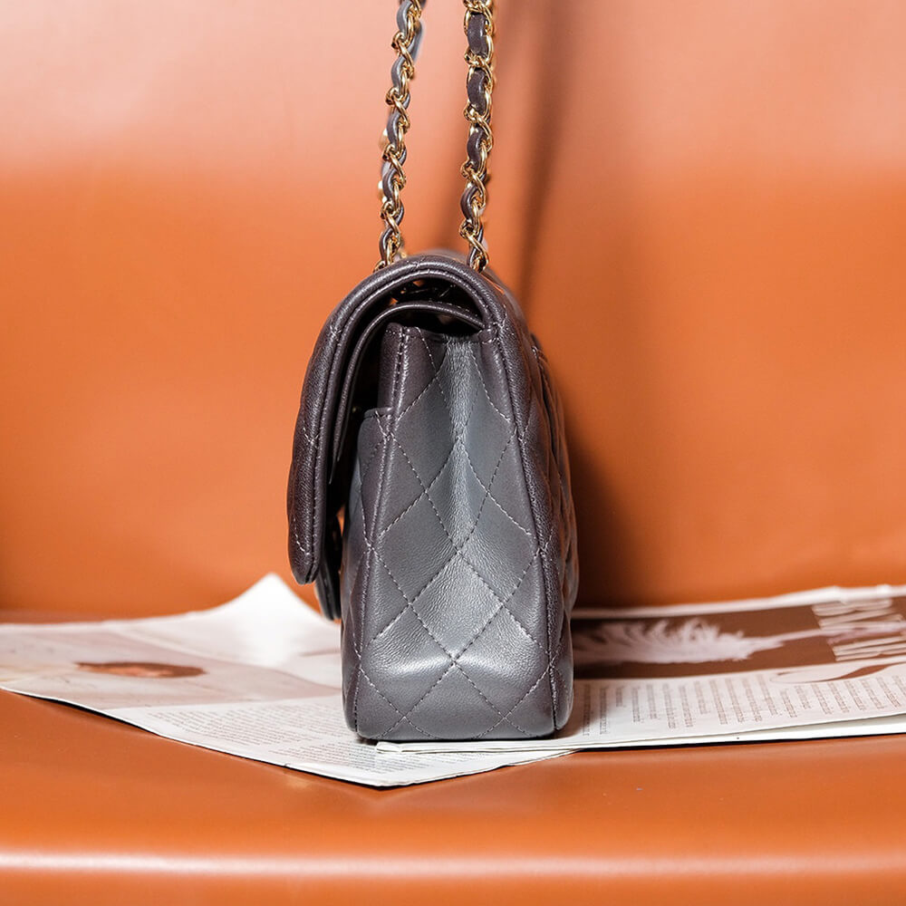 Grey CHANEL CLASSIC 11.12 HANDBAG (high-end grade) - Image 3
