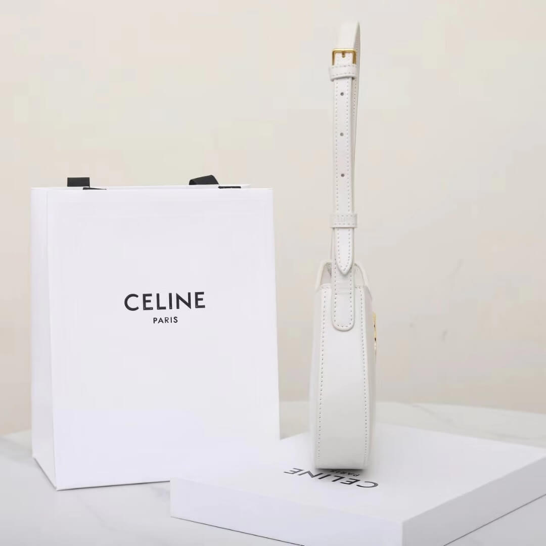 CELINE TILLY medium bag in shiny calf leather - Image 3