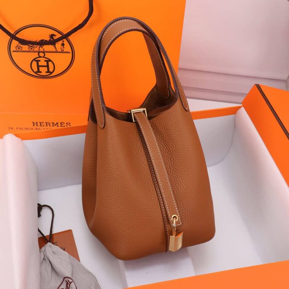 Brown Hermes Picotin Lock 22 bag - Image 3