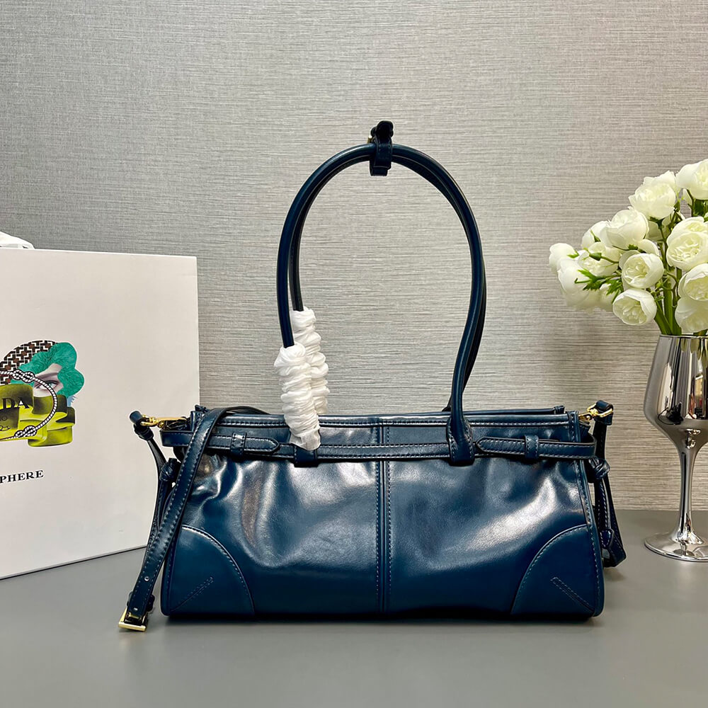 Denim Prada Medium leather handbag (high-end grade) - Image 4
