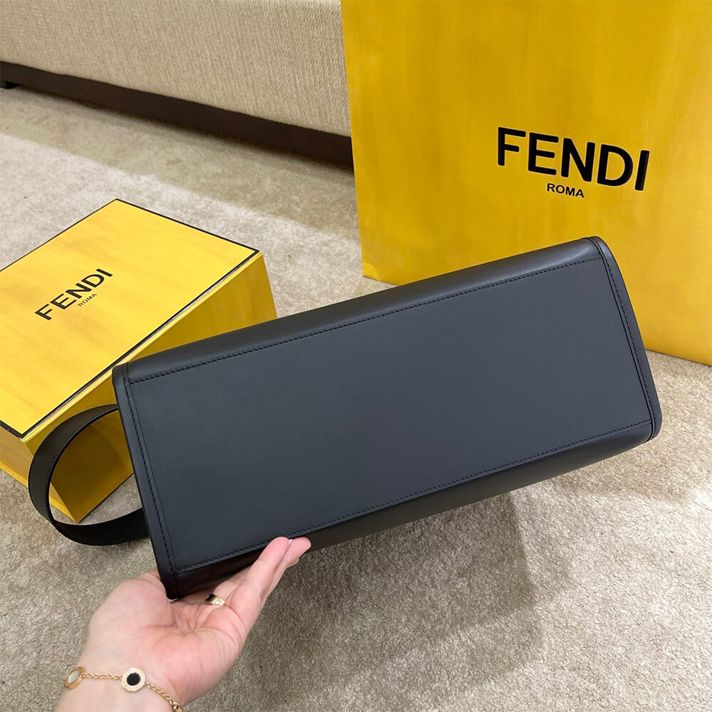 Black FENDI SUNSHINE Medium Tote Bag - Image 4