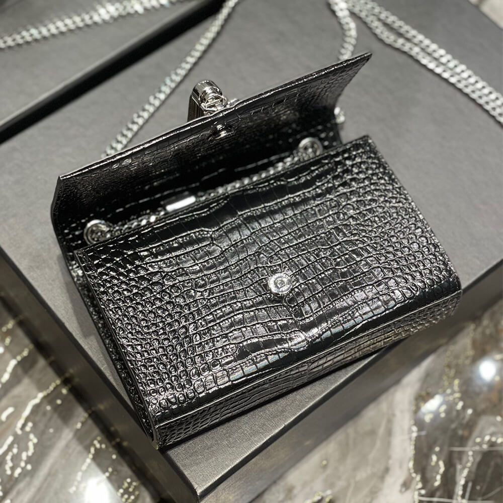 Calfskin YSL KATE EMBOSSED SHOULDER BAG - Image 5