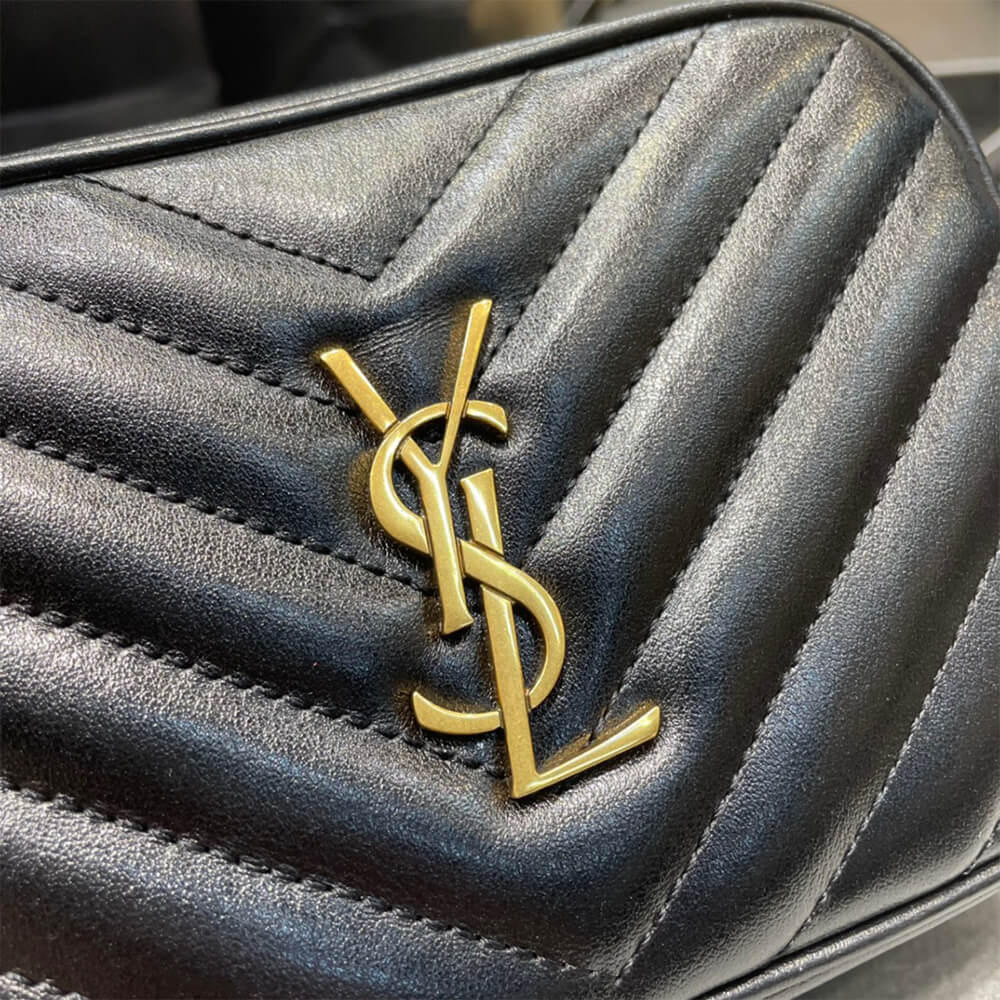 Black YSL LOU BELT BAG IN MATELASSE LEATHER - Image 6