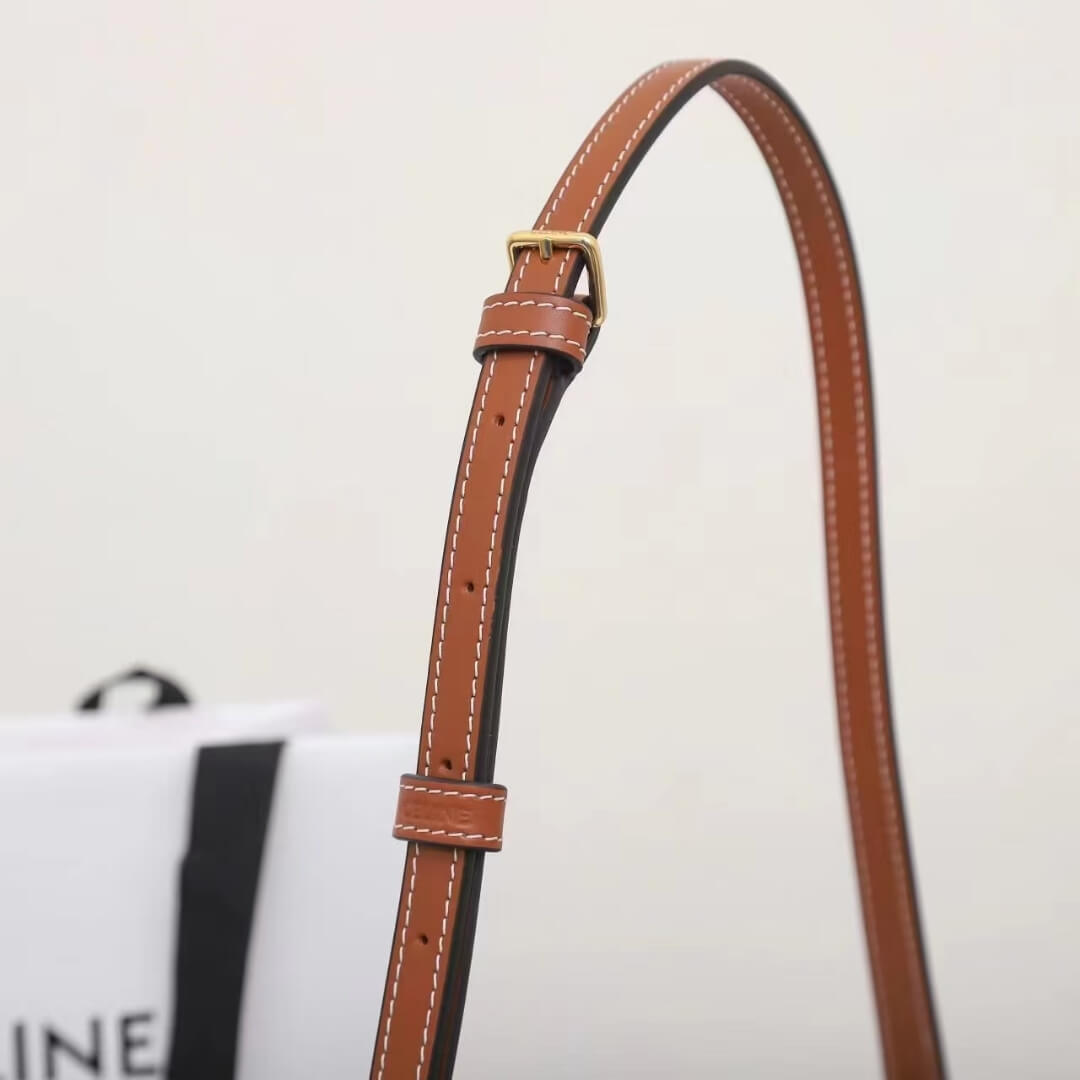 CELINE TILLY medium bag in shiny calf leather - Image 7