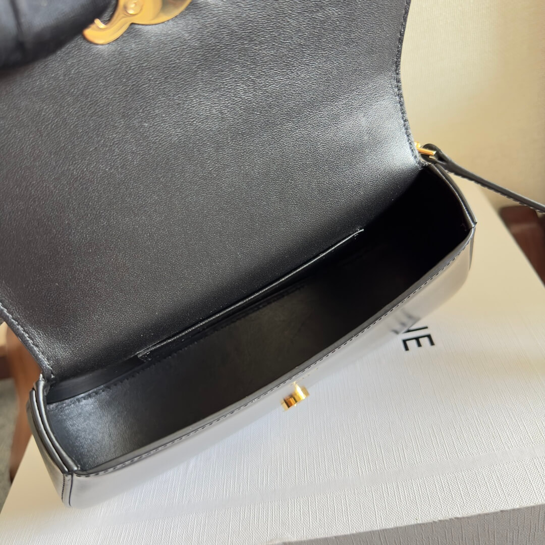 CELINE TEEN CELINE LOLA bag in shiny calf leather(High-end Grade) - Image 8