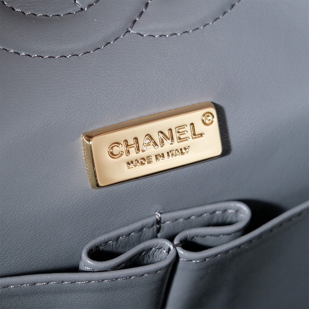 Grey CHANEL CLASSIC 11.12 HANDBAG (high-end grade) - Image 8